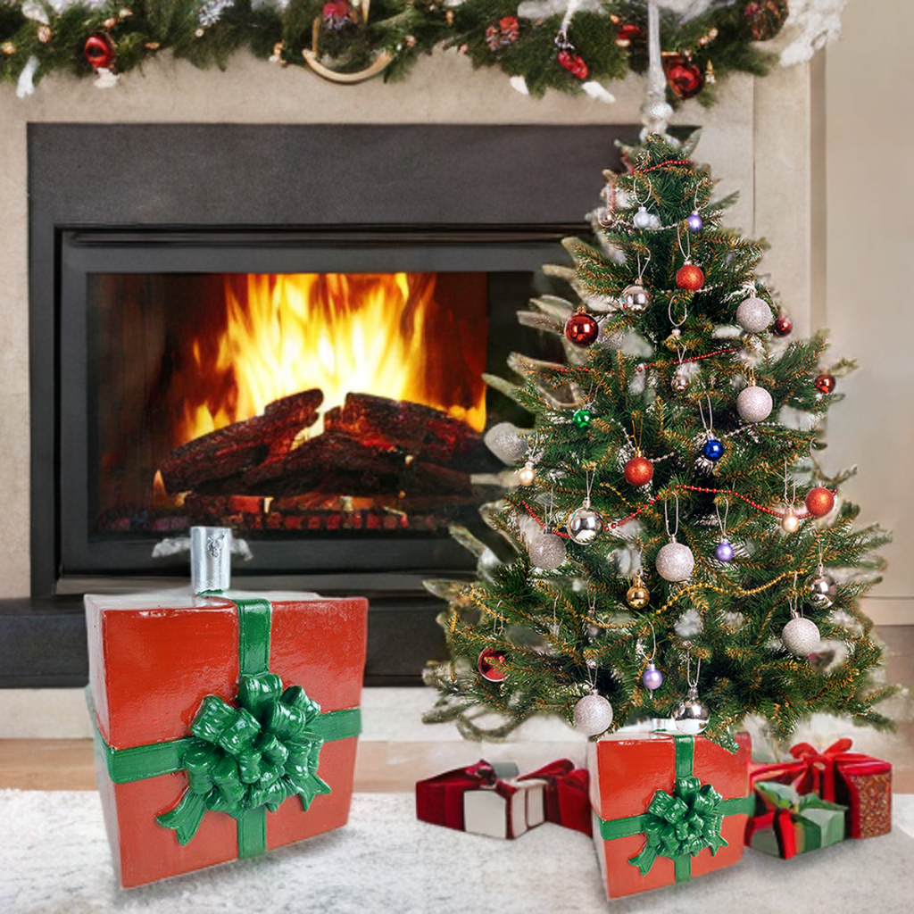 Stojak pod choinkę Ozdoba choinkowa czerwień/zieleń