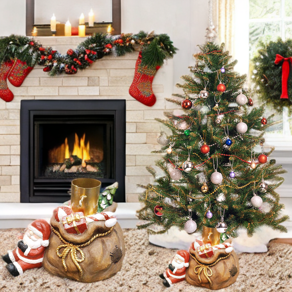 Stojak pod choinkę Mikołaj z workiem