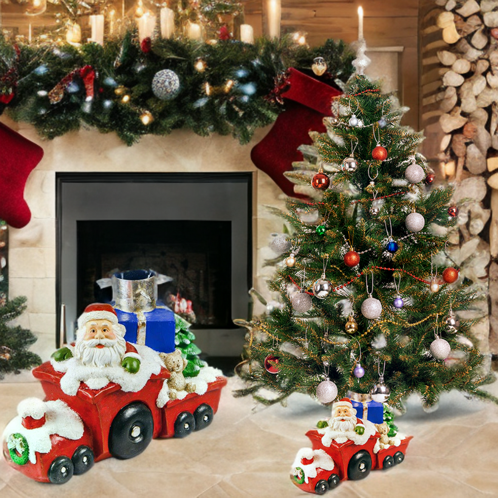 Stojak pod choinkę Pociąg z Mikołajem