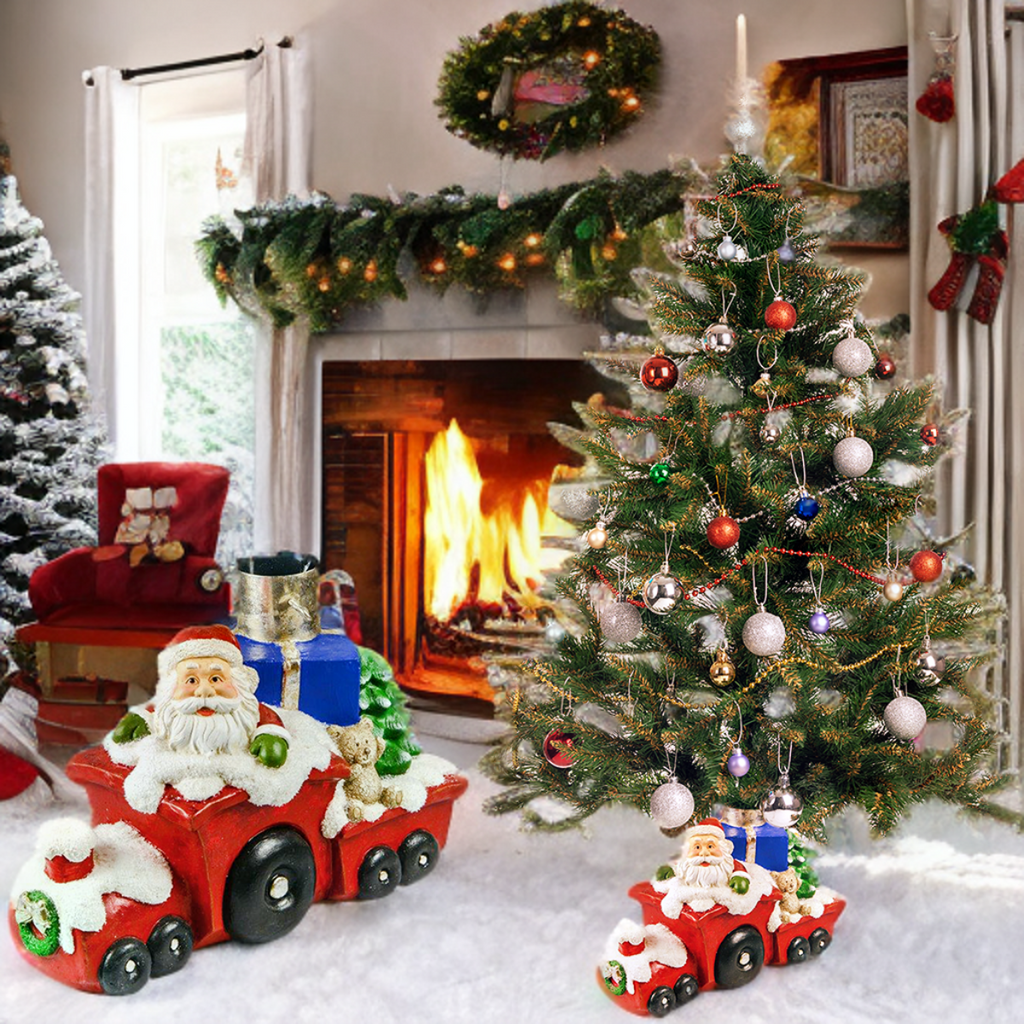 Stojak pod choinkę Pociąg z Mikołajem
