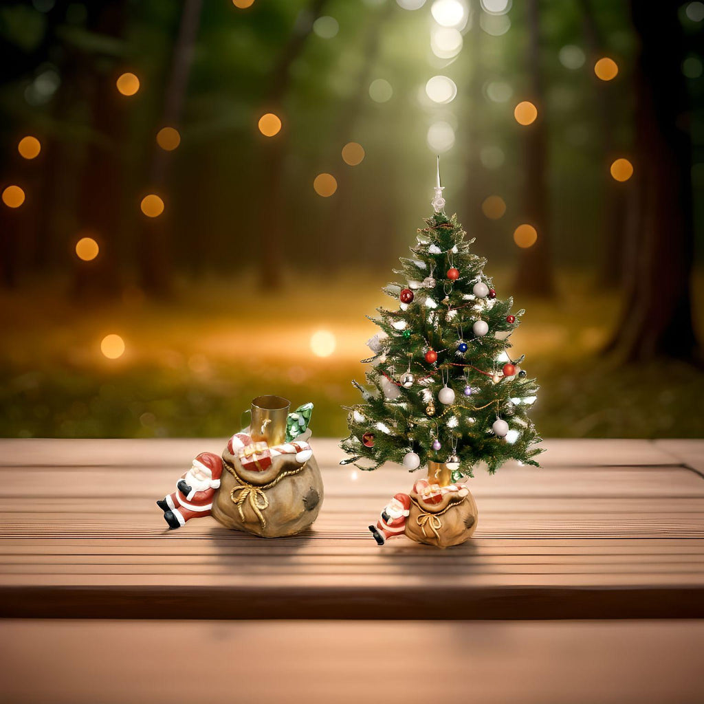 Stojak pod choinkę Mikołaj z workiem