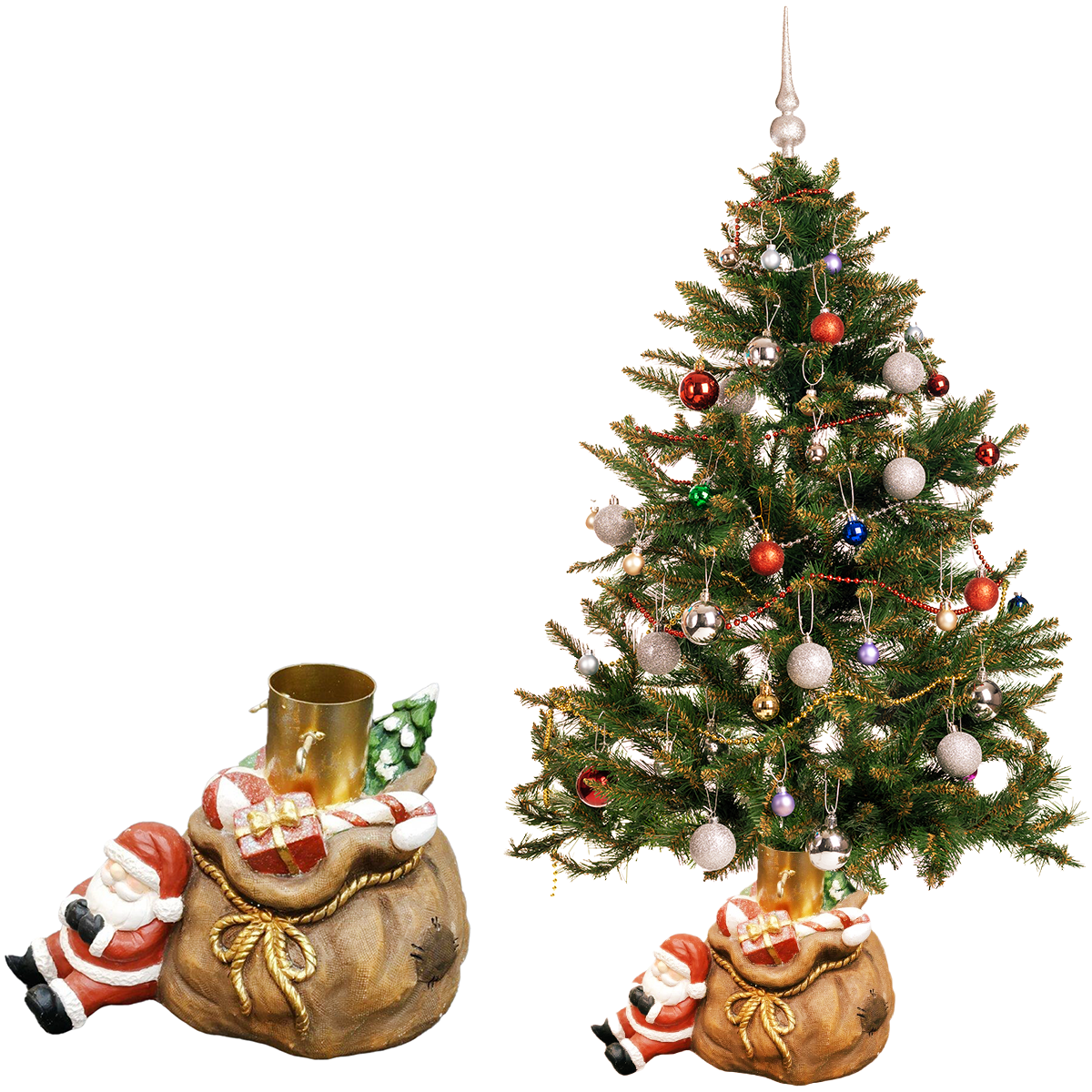 Stojak pod choinkę Mikołaj z workiem